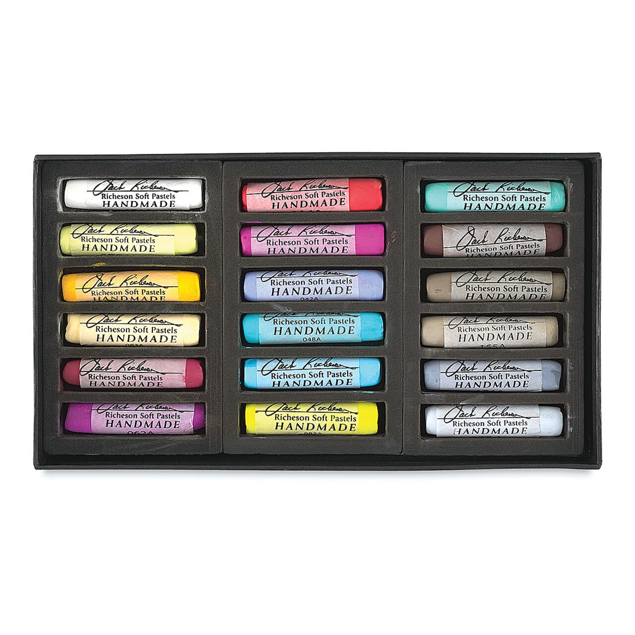 Richeson Handmade Soft Pastels - Assorted Colors, Set of 18, Full Stick